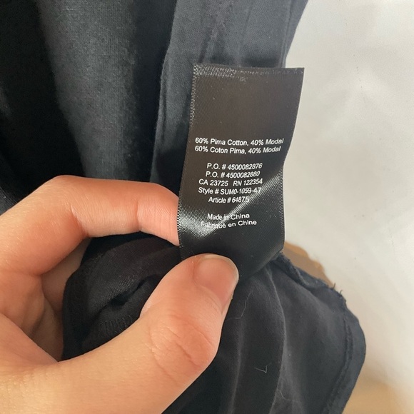 Babaton The Group Pima Cotton Black Crewneck Tee Size Small - Picture 5 of 5